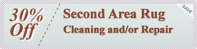 Cleaning Coupons | 30% off second rug cleaning or repair | Rug Cleaning Manhattan